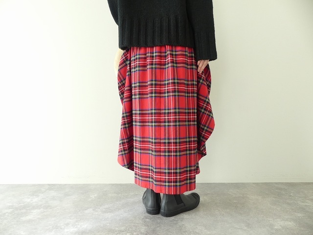 I am I in fact(アイアムアイ インファクト) CHECK full moon skirt チェックフルムーンスカートの商品画像2