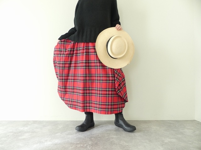 I am I in fact(アイアムアイ インファクト) CHECK full moon skirt チェックフルムーンスカートの商品画像6