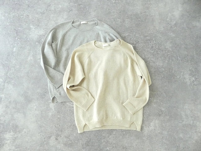 evam eva(エヴァムエヴァ) dry cotton raglan pulloverの商品画像3