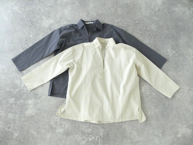 evam eva(エヴァムエヴァ) cotton skipper shirtsの商品画像3