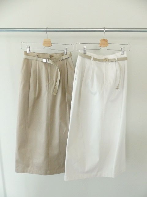 ma couleur(マ クルール) オーガニックコットンストレッチベルト付きタックタイトスカートの商品画像2