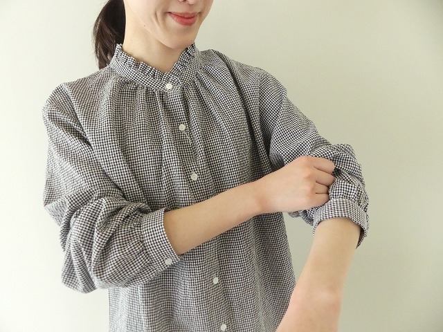 SOUFFLE ギンガム衿フリルシャツの商品画像1