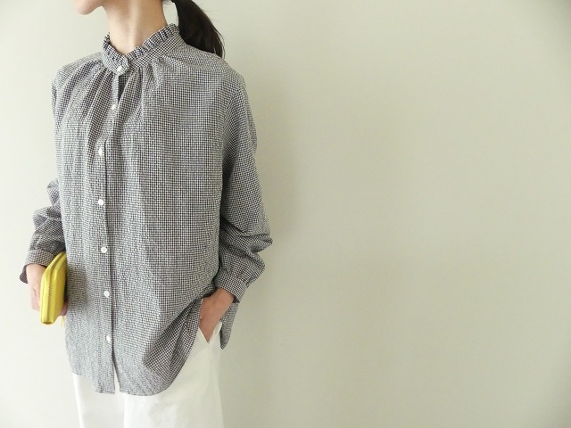 SOUFFLE ギンガム衿フリルシャツの商品画像3