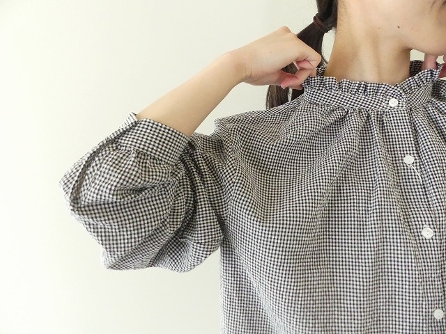 SOUFFLE ギンガム衿フリルシャツの商品画像5