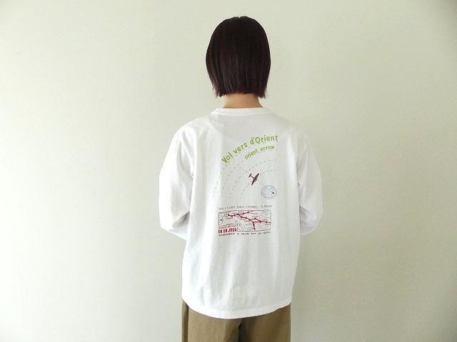 快晴堂(かいせいどう) ロゴT「旅への便り」長袖UNI-Tシャツ COMFORT FIT D柄「オリエントへの飛行」の商品画像2