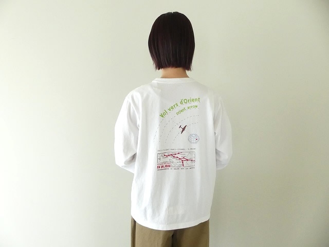 ロゴT「旅への便り」長袖UNI-Tシャツ COMFORT FIT D柄「オリエントへの飛行」