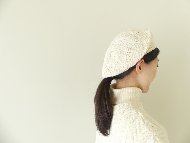 shs リューズニット 上品な模様編みの大人のベレーキャップの商品画像2