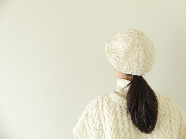 shs リューズニット 上品な模様編みの大人のベレーキャップの商品画像3