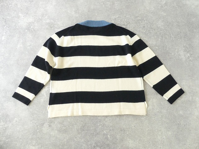 maomade(マオメイド) ウールミドルゲージ配色ワイドしましまプルオーバーの商品画像14