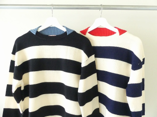 maomade(マオメイド) ウールミドルゲージ配色ワイドしましまプルオーバーの商品画像21