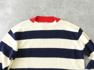 maomade(マオメイド) ウールミドルゲージ配色ワイドしましまプルオーバーの商品画像25