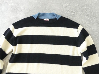 maomade(マオメイド) ウールミドルゲージ配色ワイドしましまプルオーバーの商品画像33