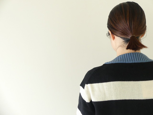maomade(マオメイド) ウールミドルゲージ配色ワイドしましまプルオーバーの商品画像6
