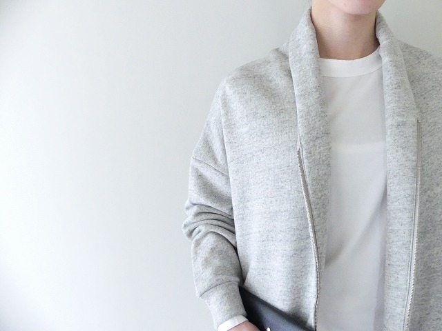 TANG(タング) パイル裏毛スーピマコットンジップカーディガンの商品画像4