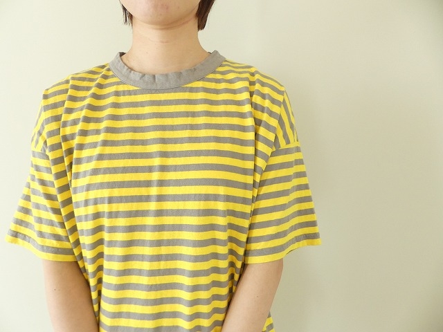 prit(プリット) リサイクル天竺カラーボーダー5分袖ワイドTシャツの商品画像4