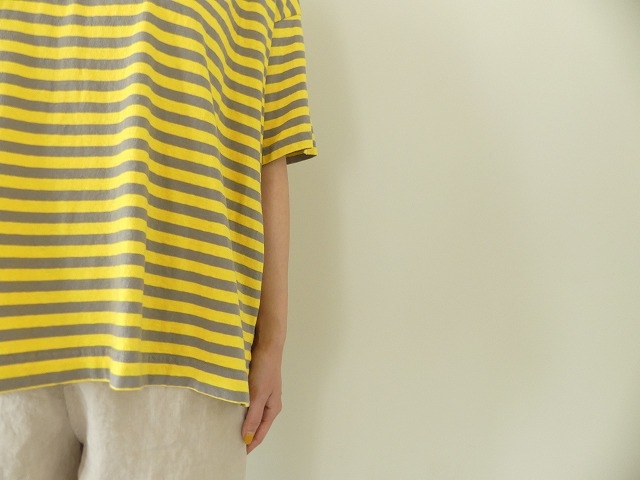 prit(プリット) リサイクル天竺カラーボーダー5分袖ワイドTシャツの商品画像6