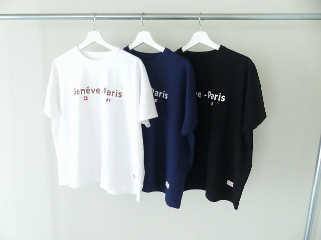 快晴堂(かいせいどう) 「旅への便り」　半袖Girl's-Tシャツ WIDE FITサイズ　B柄「ジュネーブ=パリ間の航空郵便」の商品画像3