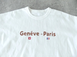 快晴堂(かいせいどう) 「旅への便り」　半袖Girl's-Tシャツ WIDE FITサイズ　B柄「ジュネーブ=パリ間の航空郵便」の商品画像36