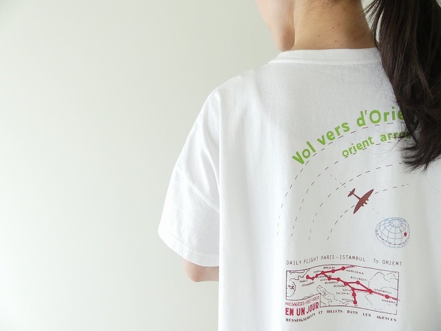 快晴堂(かいせいどう) 「旅への便り」　半袖Girl's-Tシャツ WIDE FITサイズ　D柄「オリエントへの飛行」の商品画像7