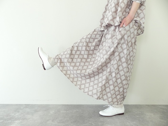 ichiAntiquite's(イチアンティークス) INDIA BLOCK PRINT SKIRT インディアブロックプリントスカートの商品画像1