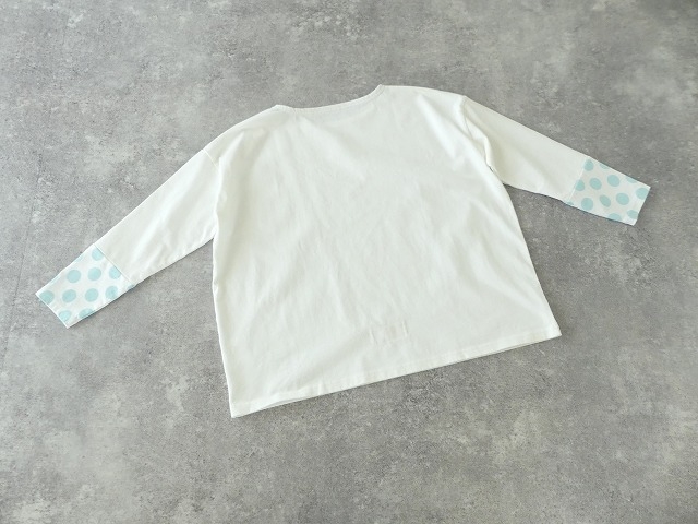 快晴堂(かいせいどう) HAYATEボーダー水玉Tシャツ　袖切り替えに水玉のボートネックの商品画像12