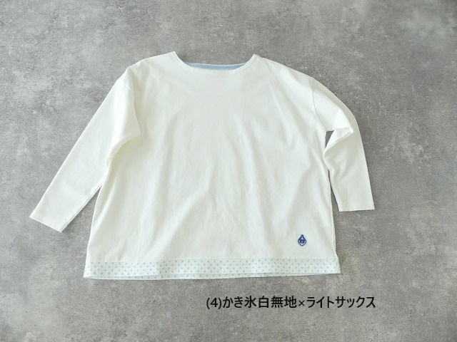 快晴堂(かいせいどう) 快晴堂(かいせいどう) HAYATEボーダー水玉Tシャツ　裾切り替えに水玉のボートネックの商品画像13