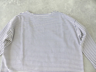 快晴堂(かいせいどう) HAYATEボーダー水玉Tシャツ　胸ポケットに水玉のボートネックの商品画像35