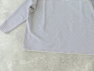快晴堂(かいせいどう) HAYATEボーダー水玉Tシャツ　胸ポケットに水玉のボートネックの商品画像36
