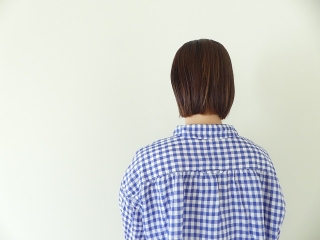 快晴堂(かいせいどう) Girls リネンギンガム 丸衿7分袖羽織シャツの商品画像22
