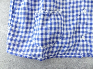 快晴堂(かいせいどう) Girls リネンギンガム 丸衿7分袖羽織シャツの商品画像25