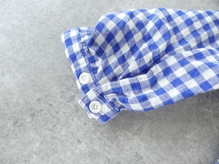快晴堂(かいせいどう) Girls リネンギンガム 丸衿7分袖羽織シャツの商品画像27