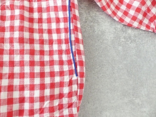 快晴堂(かいせいどう) Girls リネンギンガム 丸衿7分袖羽織シャツの商品画像37