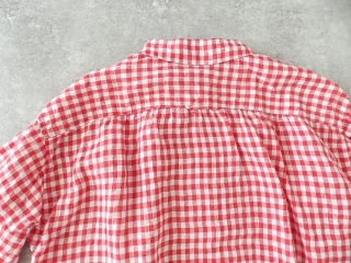 快晴堂(かいせいどう) Girls リネンギンガム 丸衿7分袖羽織シャツの商品画像39