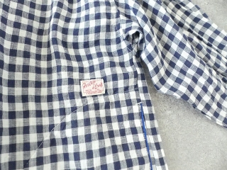 快晴堂(かいせいどう) Girls リネンギンガム 丸衿7分袖羽織シャツの商品画像43