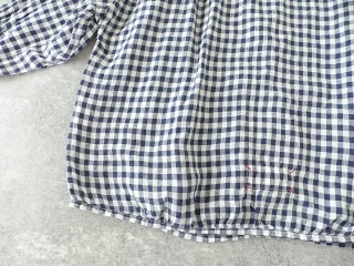 快晴堂(かいせいどう) Girls リネンギンガム 丸衿7分袖羽織シャツの商品画像48