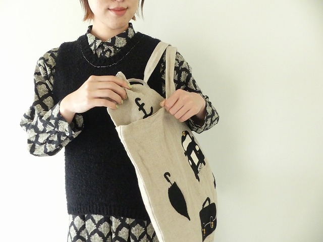 R&D.M(オールドマンズテーラー) H.E HACKNEY TOTE BAG　ハンドエンブロイダリーハックニートートバッグの商品画像4