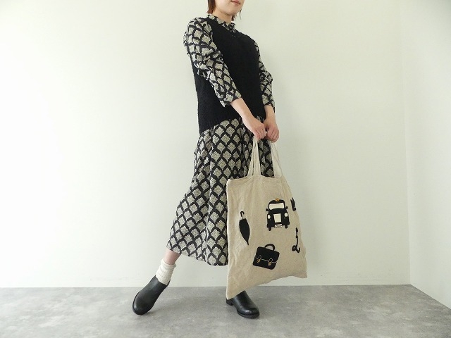 R&D.M(オールドマンズテーラー) H.E HACKNEY TOTE BAG　ハンドエンブロイダリーハックニートートバッグの商品画像6