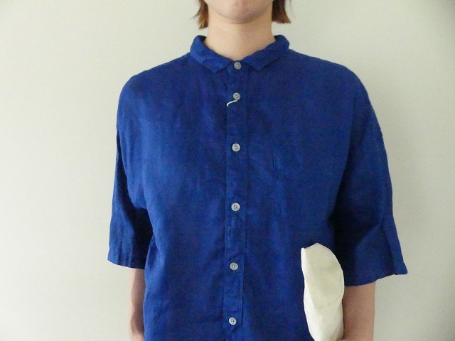 prit(プリット) フレンチリネン5分袖レギュラーカラーシャツの商品画像4