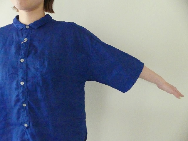 prit(プリット) フレンチリネン5分袖レギュラーカラーシャツの商品画像6