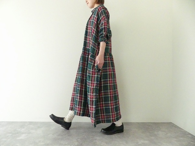 ichiAntiquite's(イチアンティークス) LINEN TARTAN CHECK DRESS リネンタータンチェックドレスの商品画像10