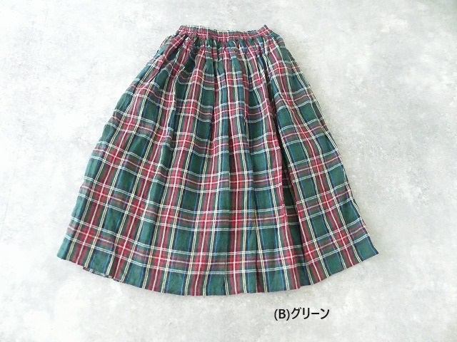 ichiAntiquite's(イチアンティークス) LINEN TARTAN CHECK SKIRT リネンタータンチェックスカートの商品画像10