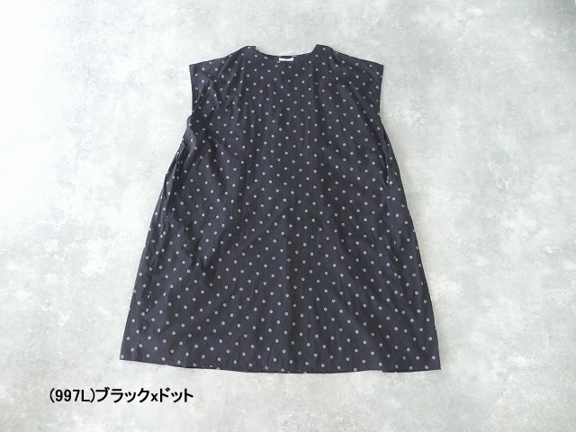 SOIL(ソイル) COTTON VOILE DOT PRINT CREW-NECK BACK SIDE GATHERED DRESSの商品画像10