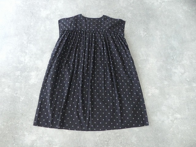 SOIL(ソイル) COTTON VOILE DOT PRINT CREW-NECK BACK SIDE GATHERED DRESSの商品画像11