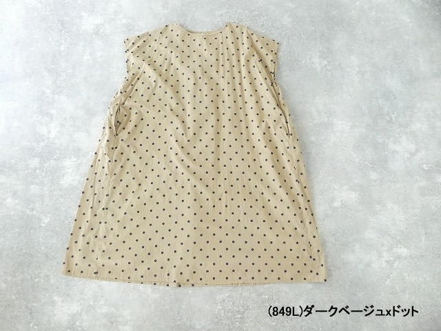 SOIL(ソイル) COTTON VOILE DOT PRINT CREW-NECK BACK SIDE GATHERED DRESSの商品画像12