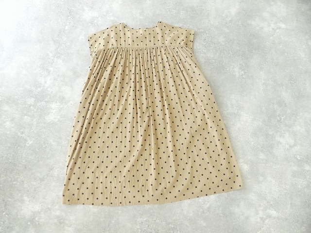 SOIL(ソイル) COTTON VOILE DOT PRINT CREW-NECK BACK SIDE GATHERED DRESSの商品画像13
