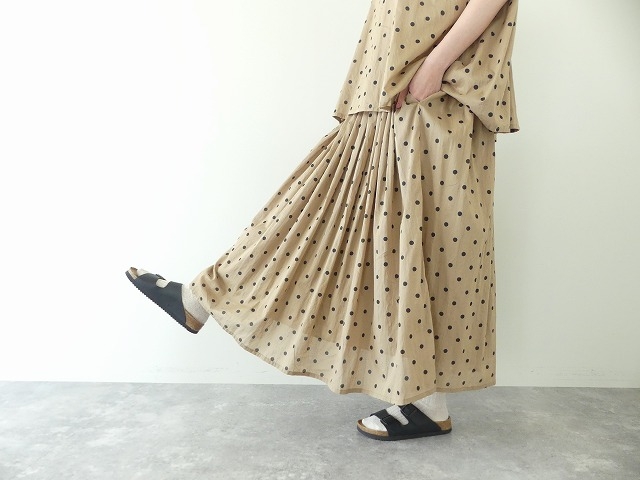 SOIL(ソイル) COTTON VOILE DOT PRINT GATHERED SKIRTの商品画像1