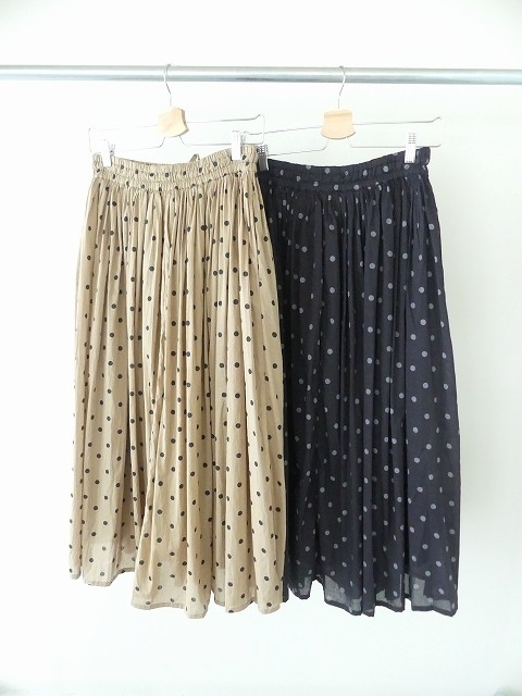 SOIL(ソイル) COTTON VOILE DOT PRINT GATHERED SKIRTの商品画像14