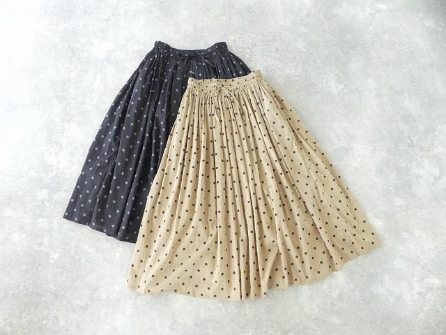 SOIL(ソイル) COTTON VOILE DOT PRINT GATHERED SKIRTの商品画像3