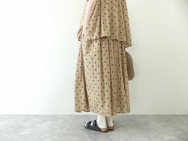 SOIL(ソイル) COTTON VOILE DOT PRINT GATHERED SKIRTの商品画像6