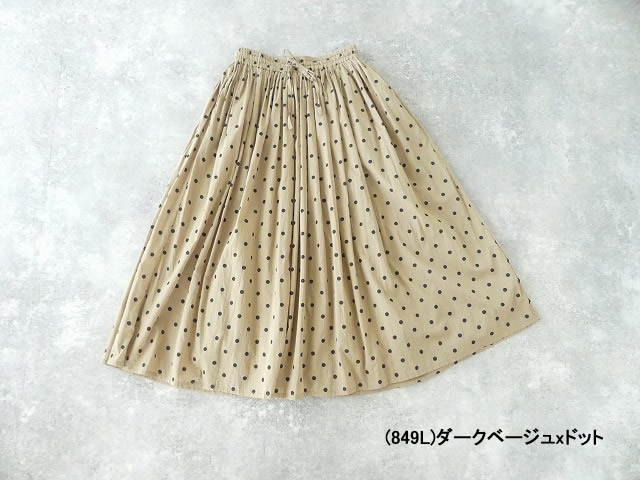 SOIL(ソイル) COTTON VOILE DOT PRINT GATHERED SKIRTの商品画像9